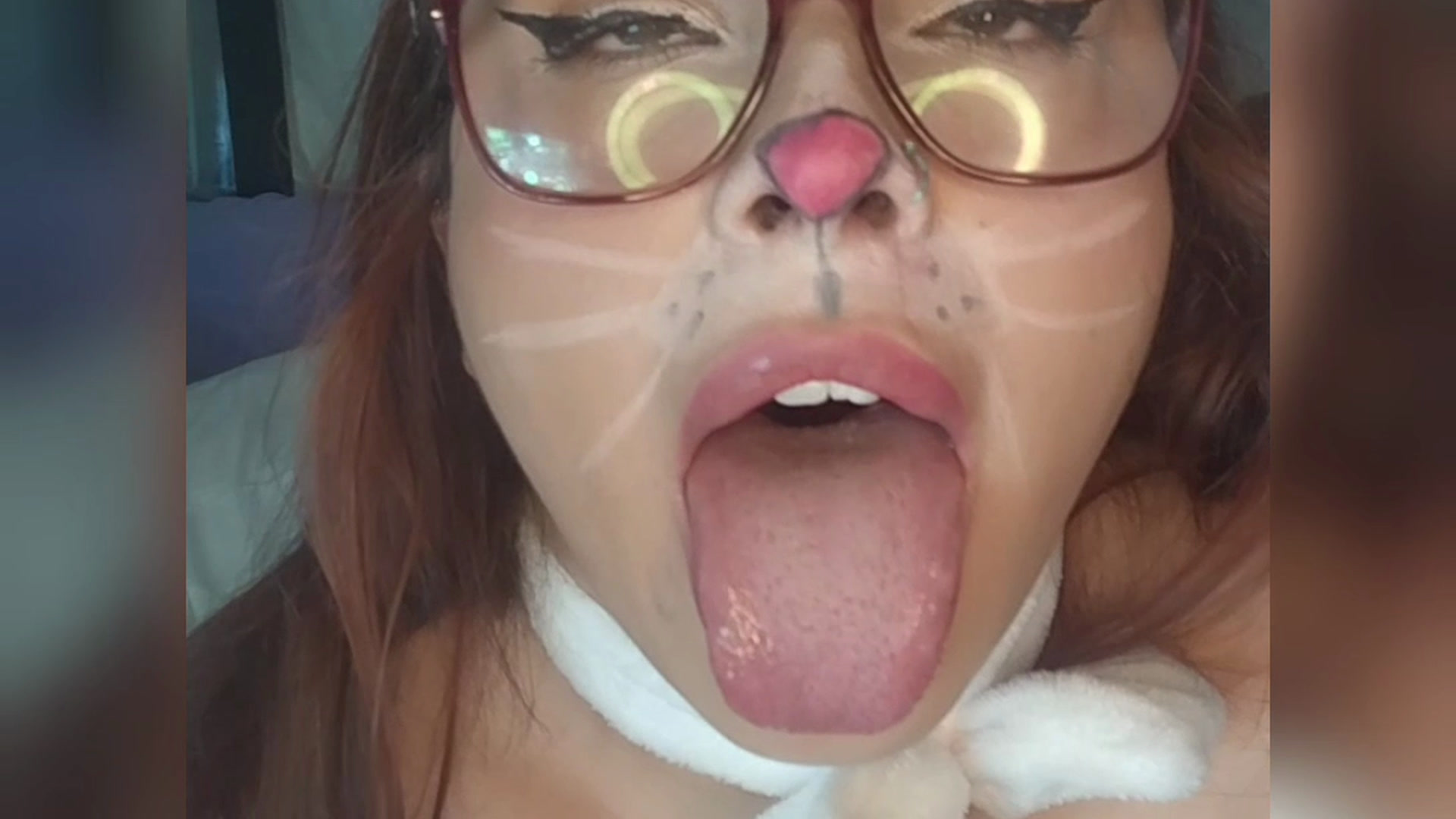 This is how the bunny looks after sucking your cock, full video on my profile
