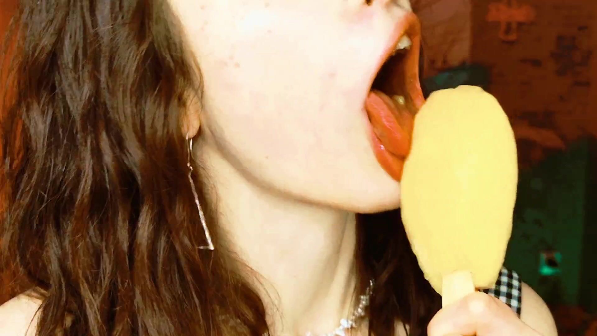 POV: How to eat frozen mango correctly!