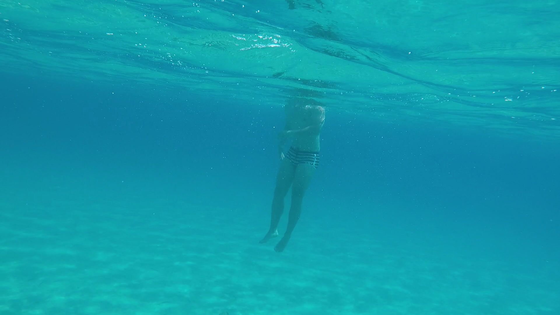 Some underwater swimming