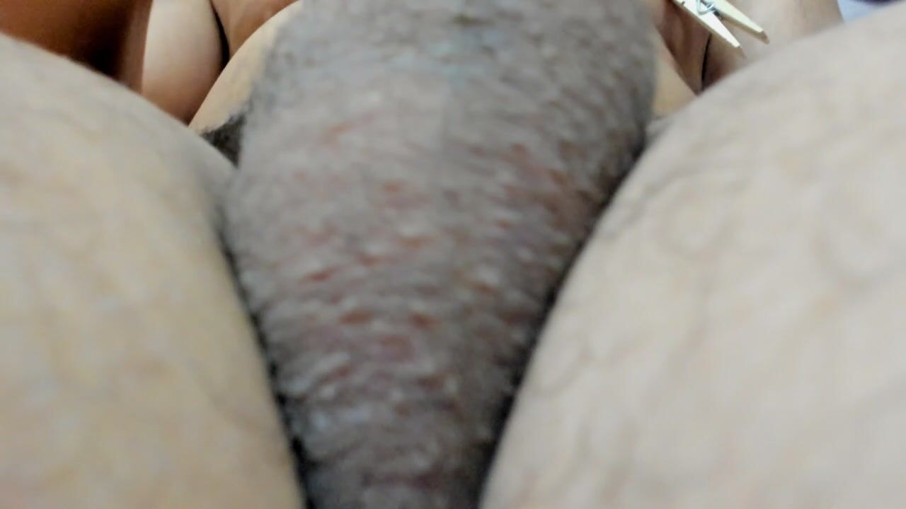 Enjoy the close-ups of my balls, cock, nipple with pin, foreskin and some masturbation :)