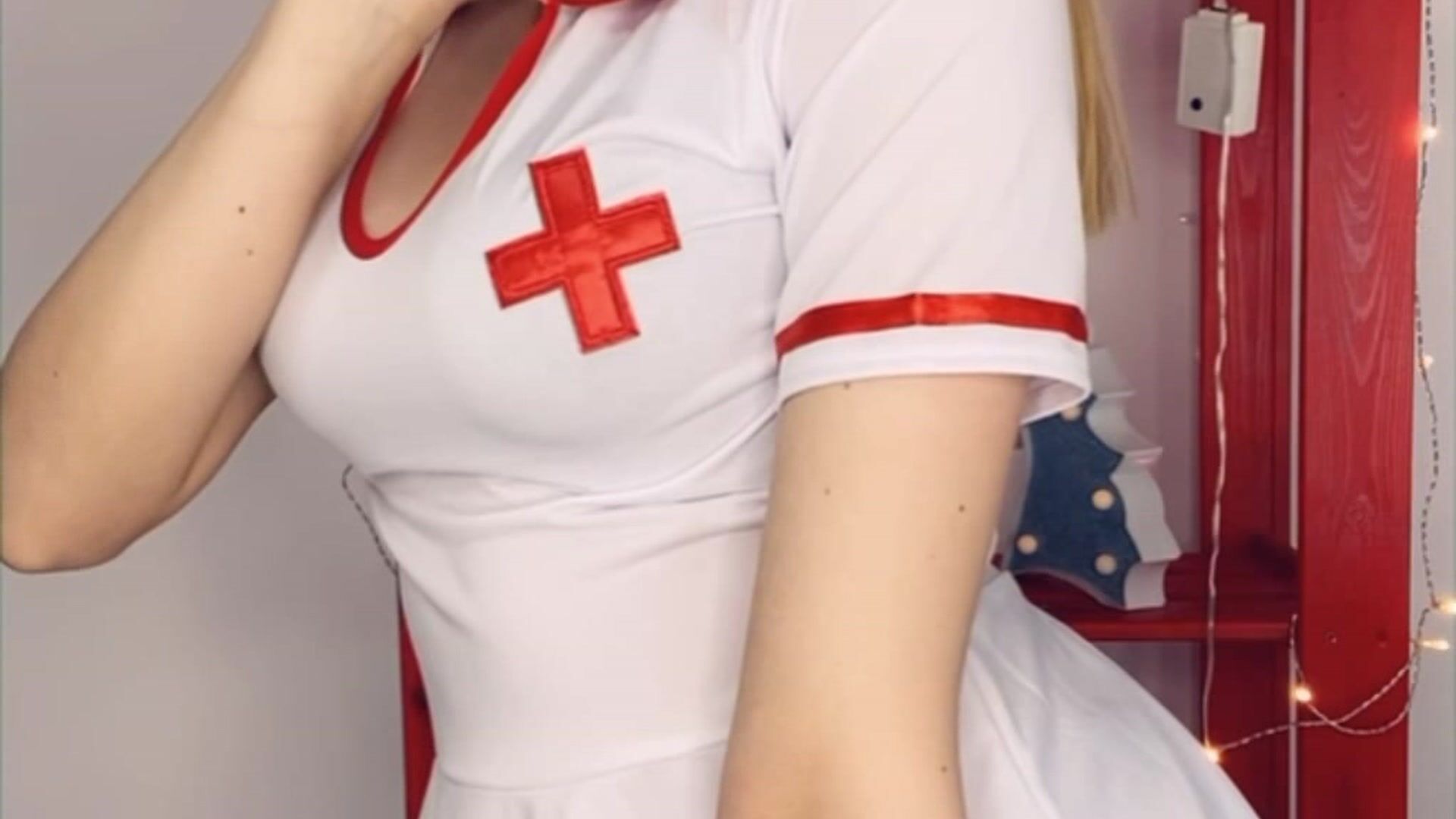 nurse (role play) tease and getting naked
