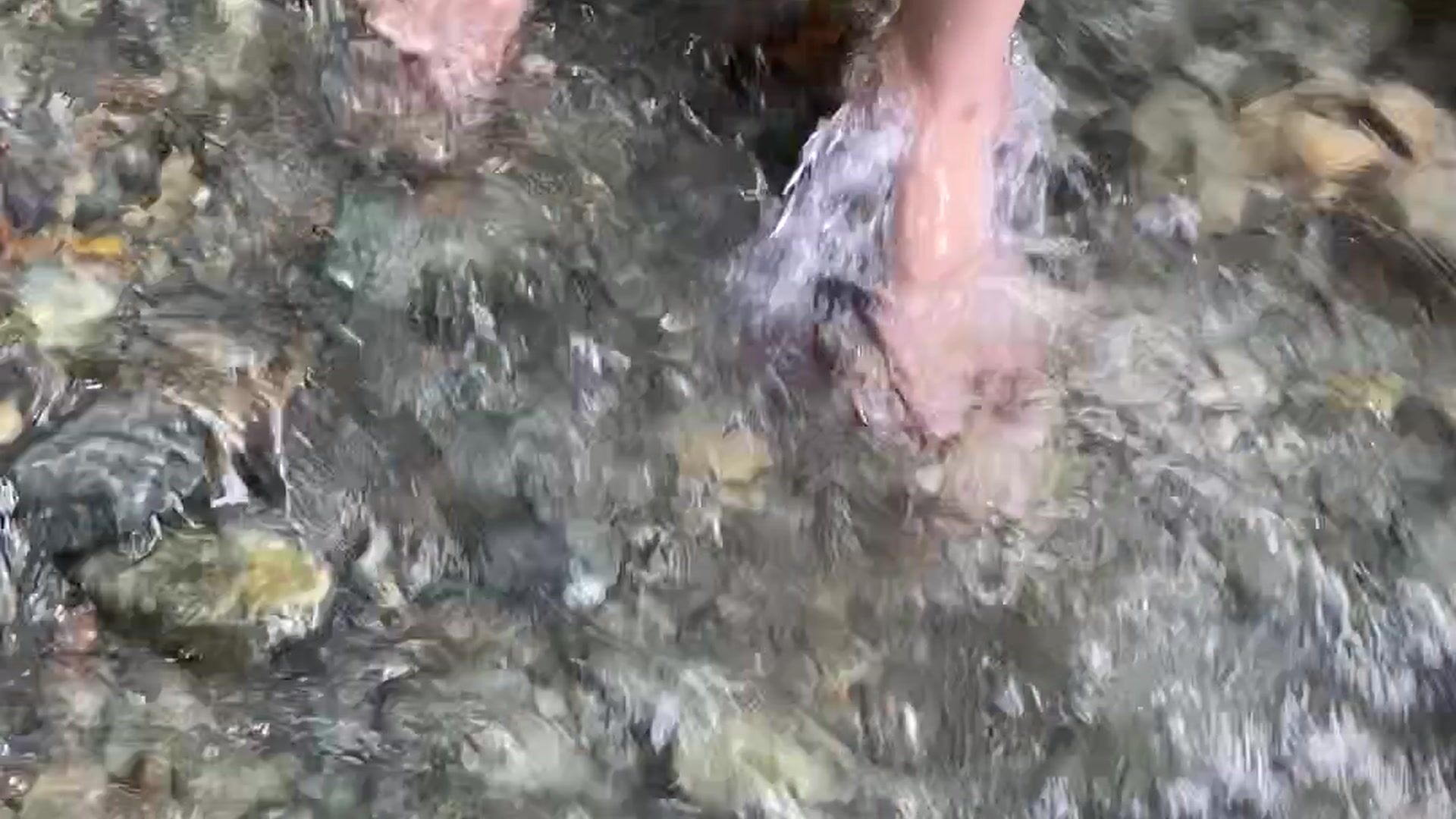 my feet in the pure water