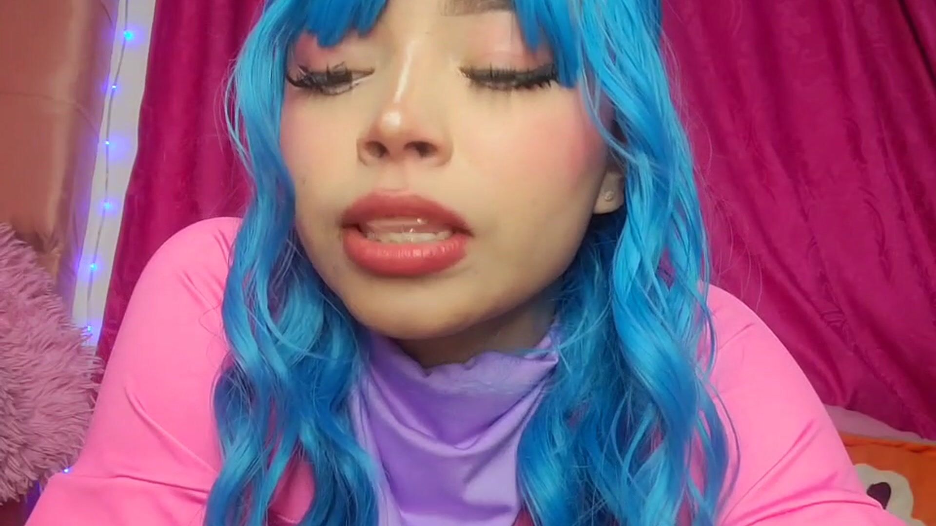 bulma makes ahegao face