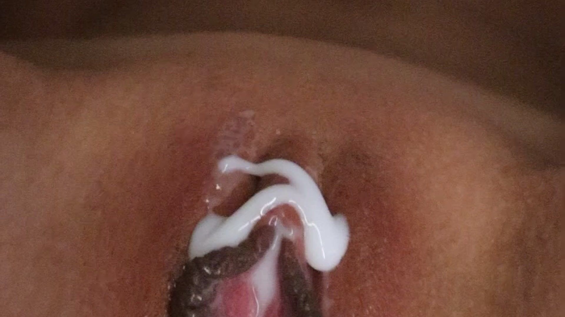 Fingering creamy pussy close up