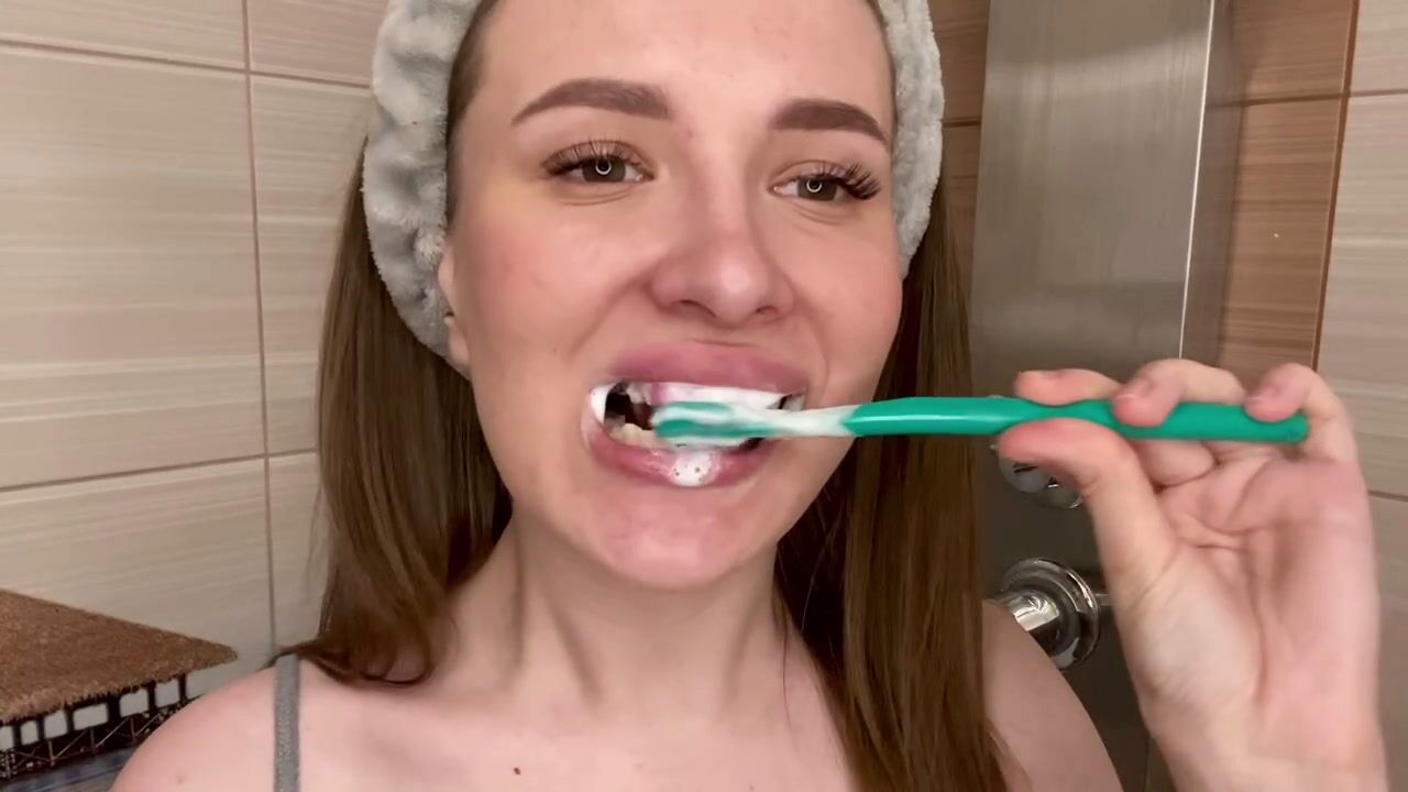 cleaning teeth