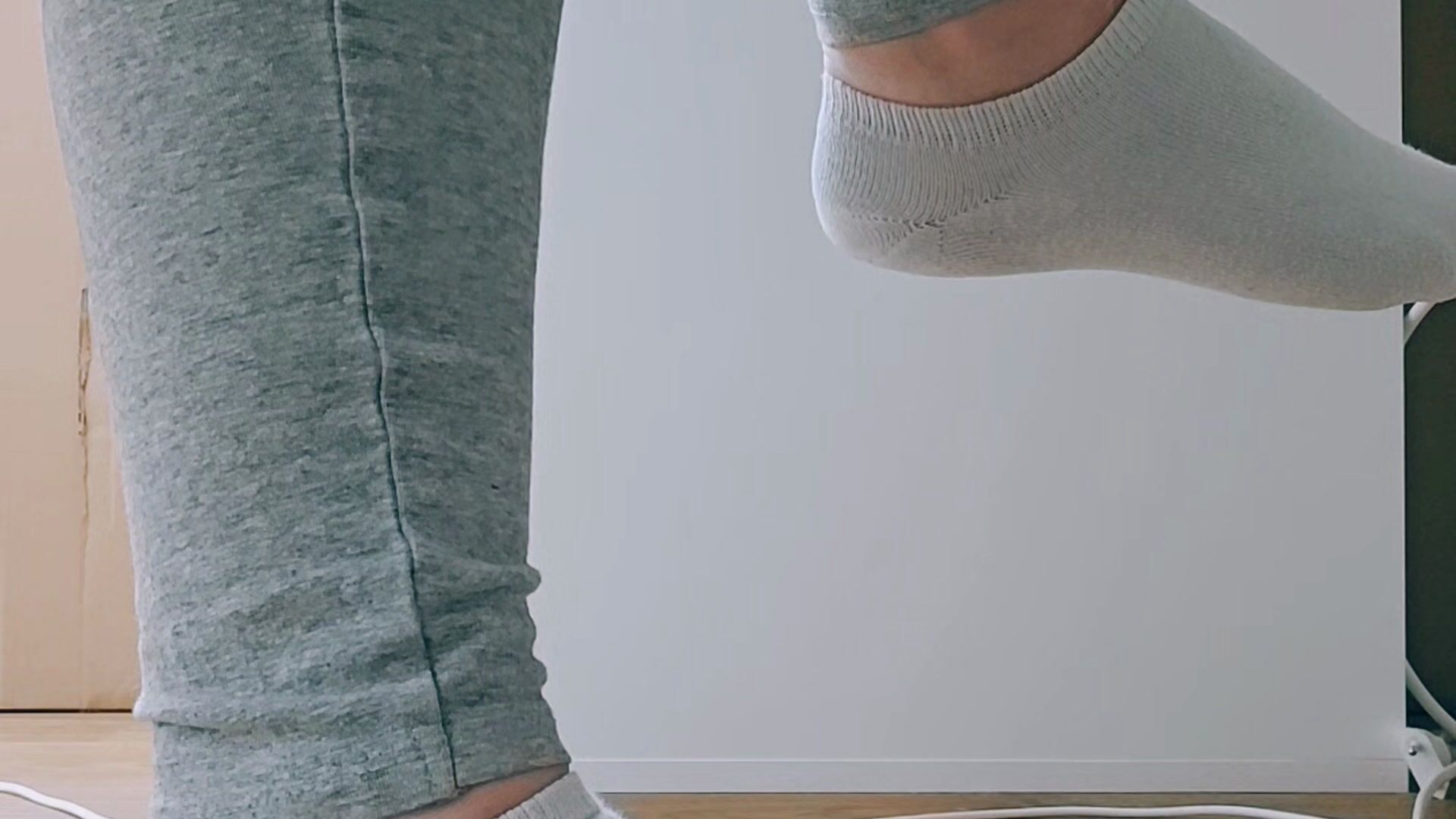 FEET IGNORE ✨️ WATCH MY CUTE FEET IN WHITE SOCKS IGNORE YOU, AS I WORK FROM HOME  GIANTESS POV