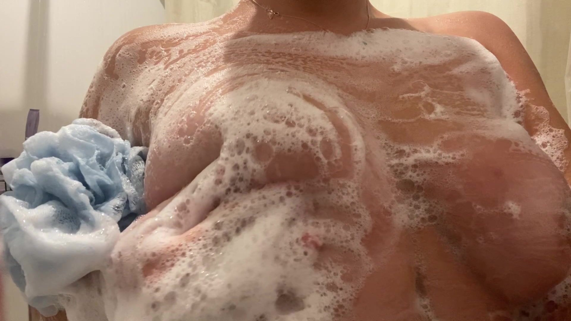 Soapy shower tease!