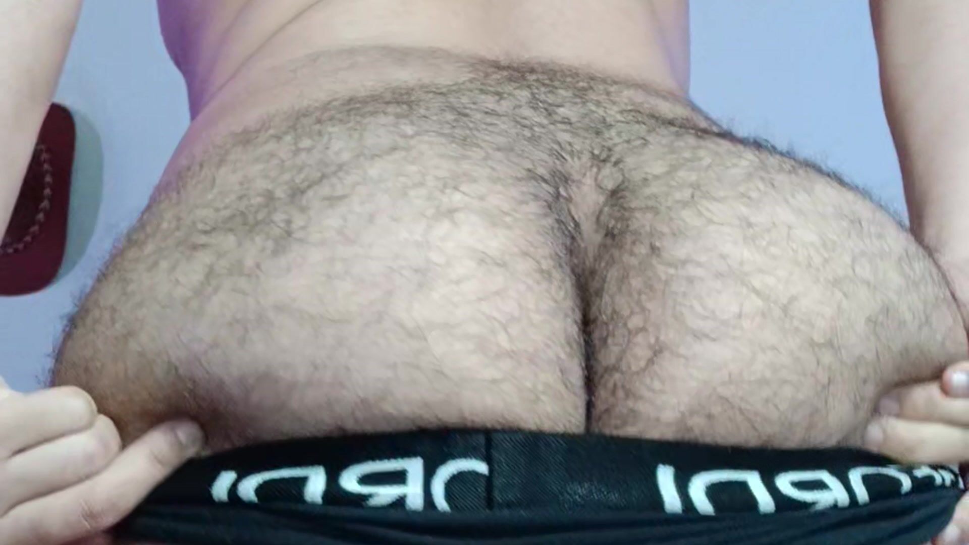 I present my hairy ass