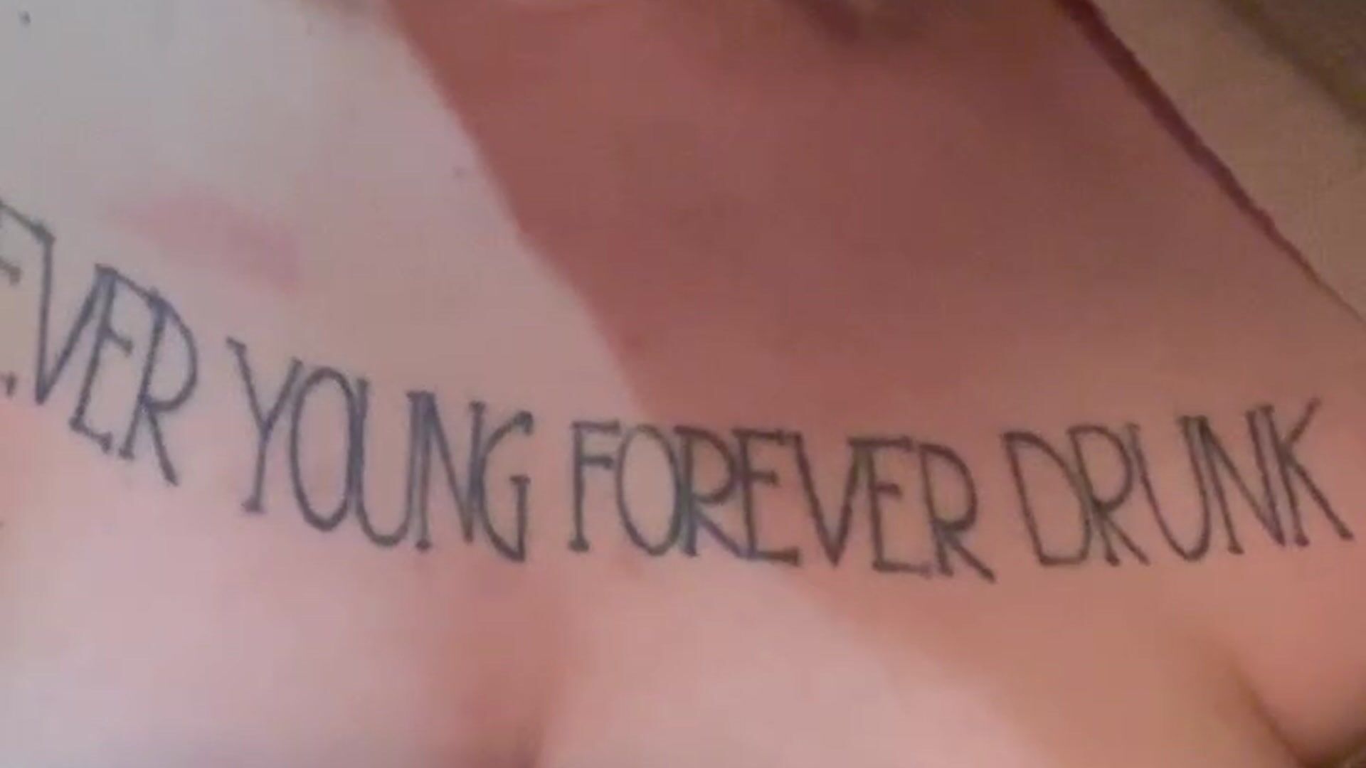 Tattoos on Valerie's body