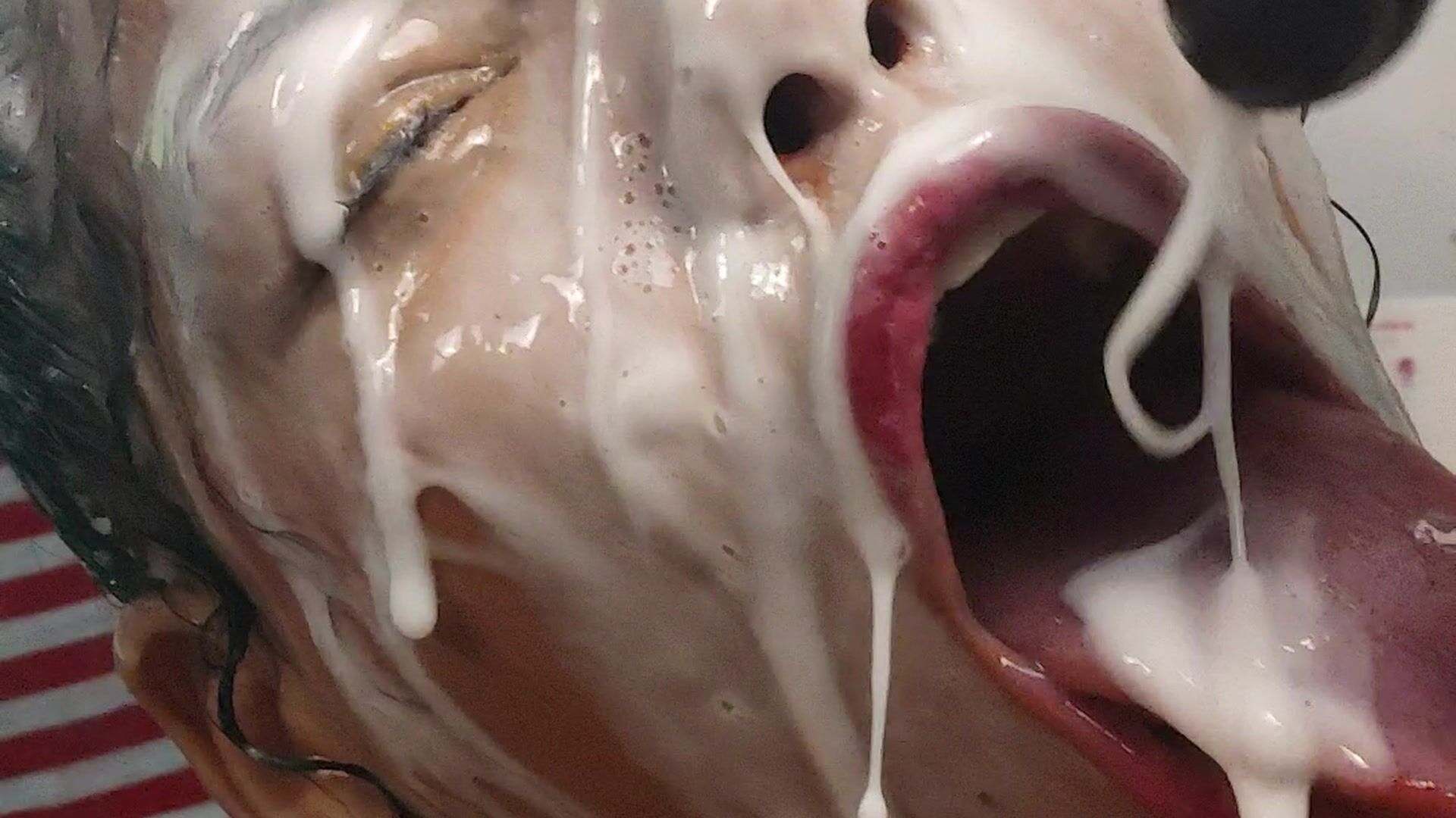 semen in face slow motion