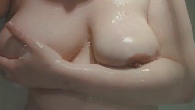 Soaping up my boobs