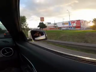 Hot big tits driving