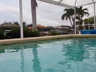 Pool Naked in Florida rental house - video by theclubist111 cam model