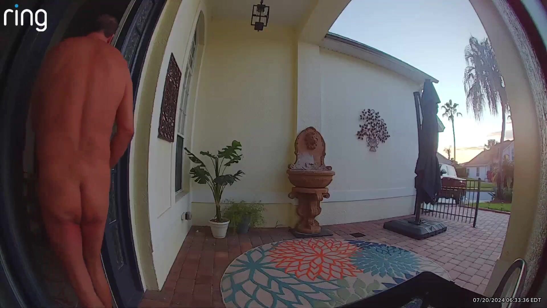 My ASS Caught on Security camera picking up delivered package moments earlier! - video by theclubist111 cam model