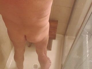 Cum after hot shower big load (45 minutes!) - video by theclubist111 cam model