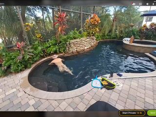 Naked ASS in pool