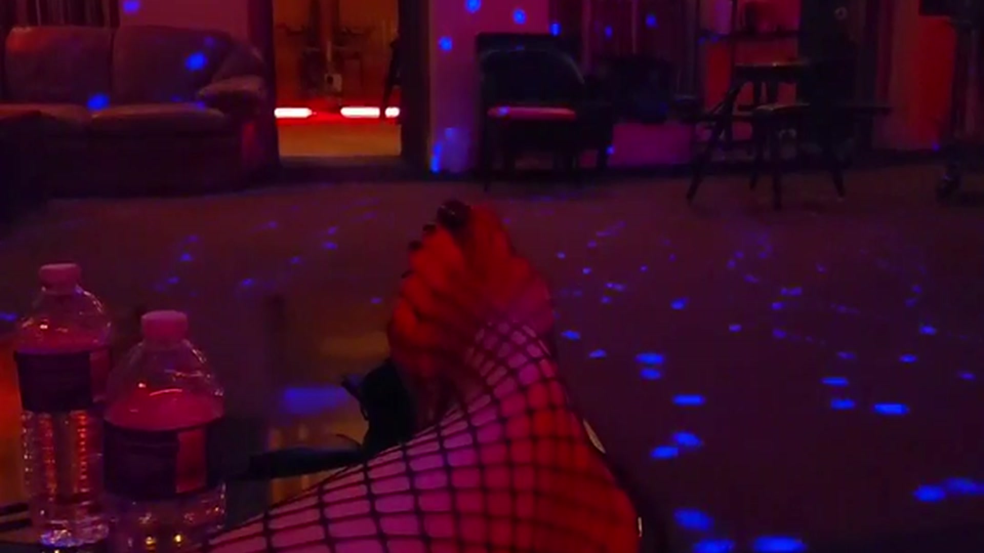 Toes Lights Fishnets Dungeon