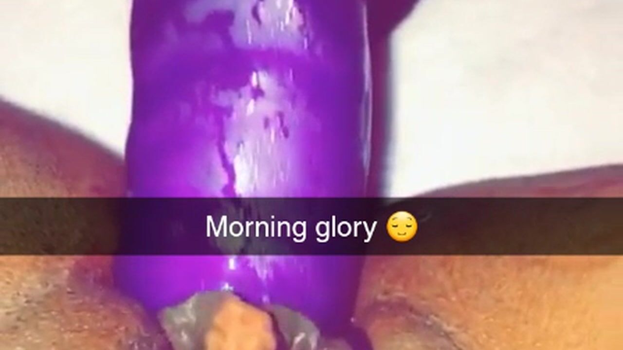 Morning glory dildo play