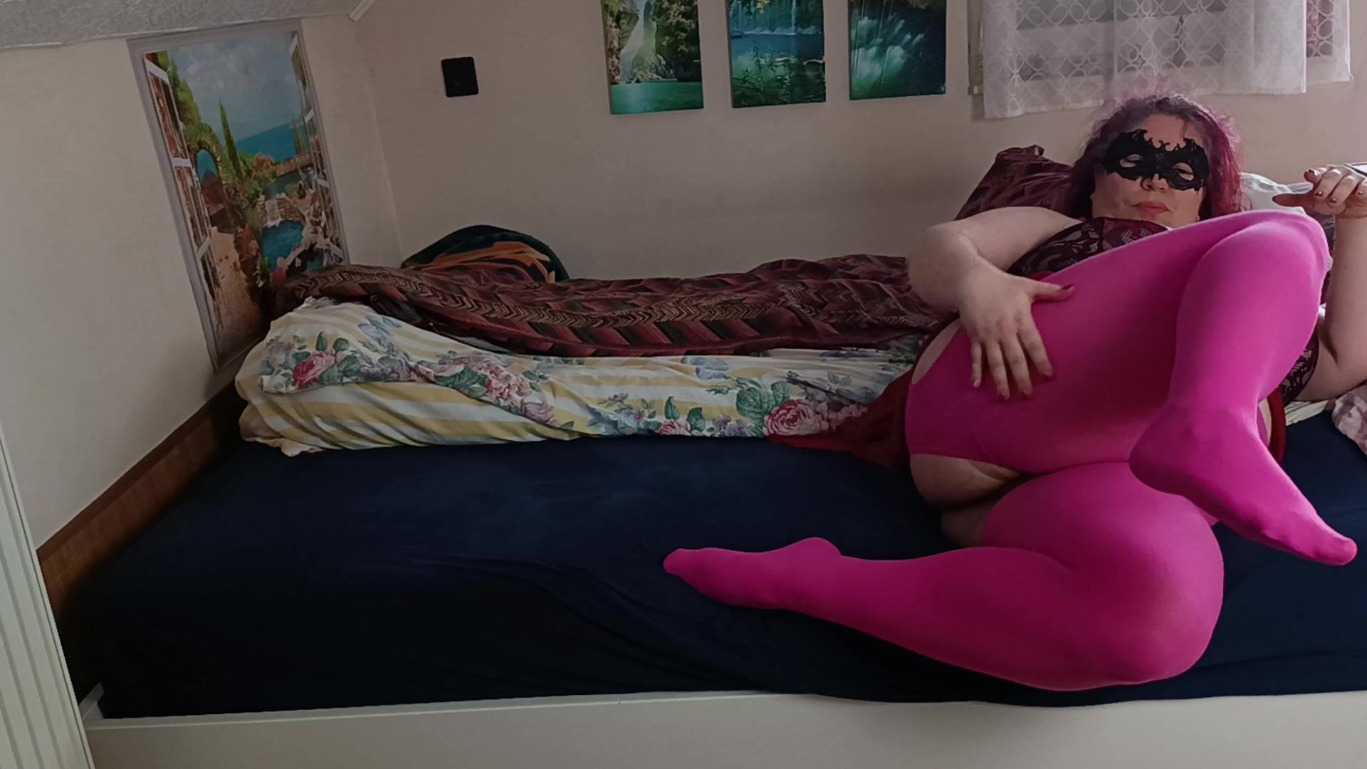 pink NYLON... on bed