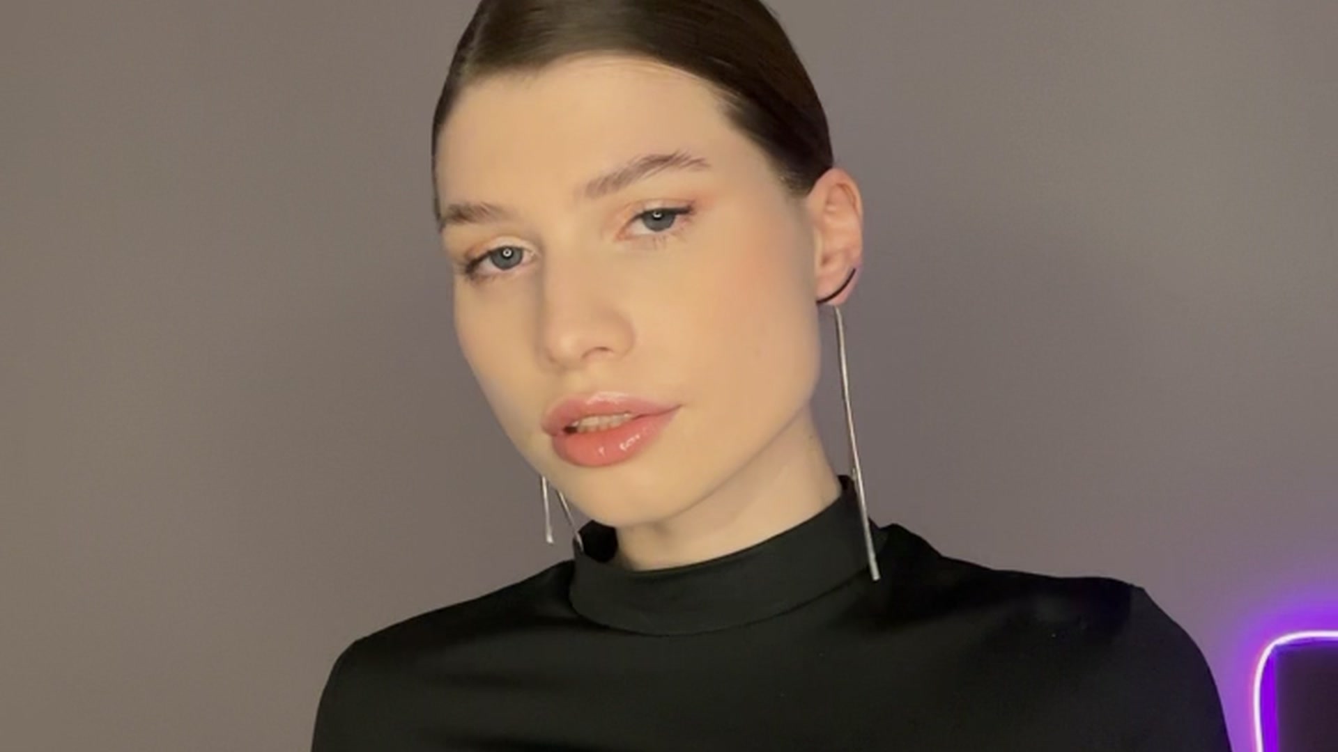 girl in black dress