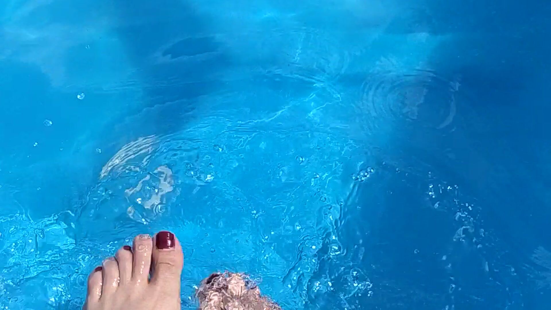 Feet in the water