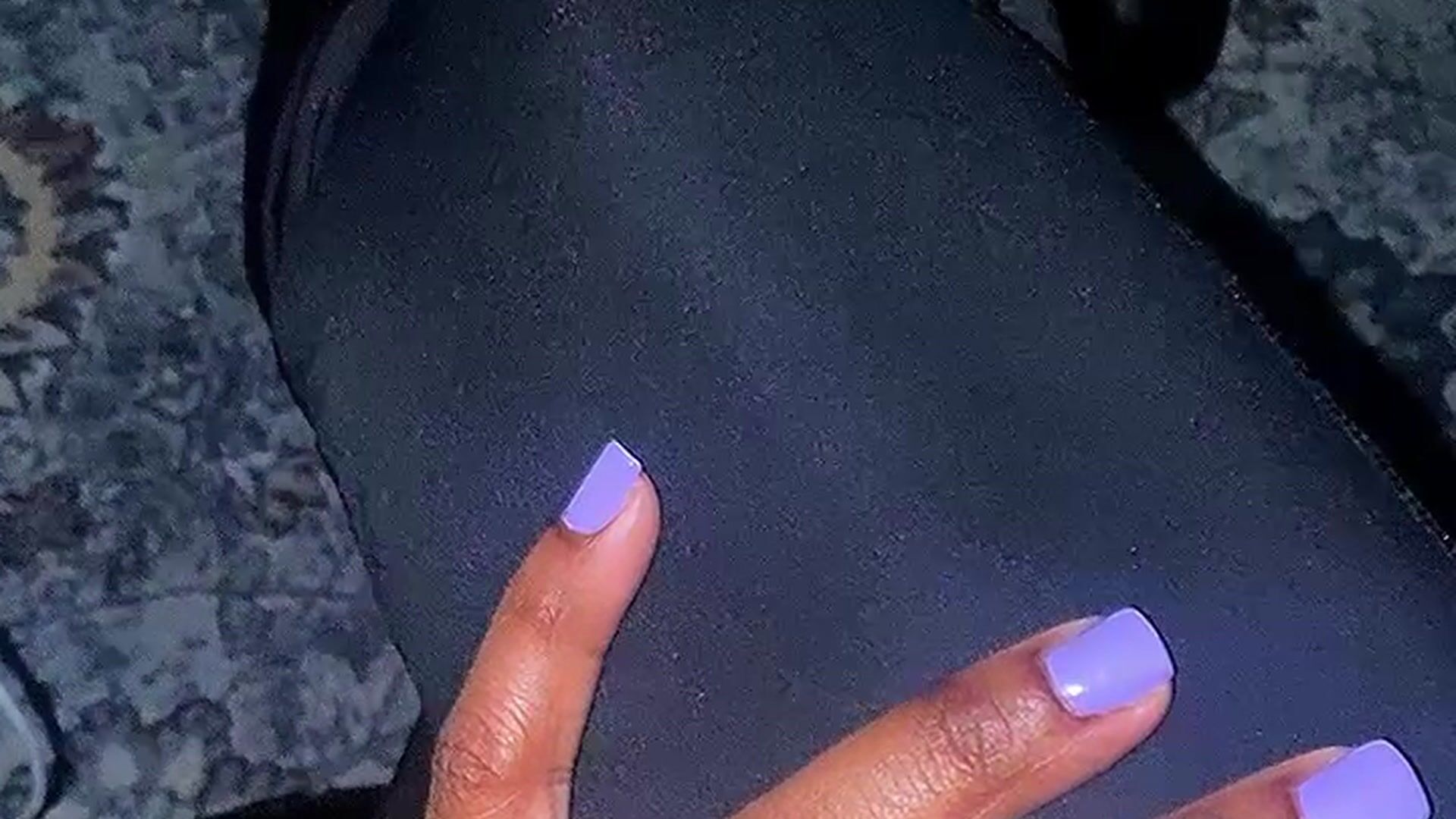 Feet and nails 💅🏾 purple my color