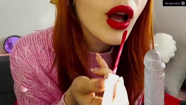 hot red lips blowjob