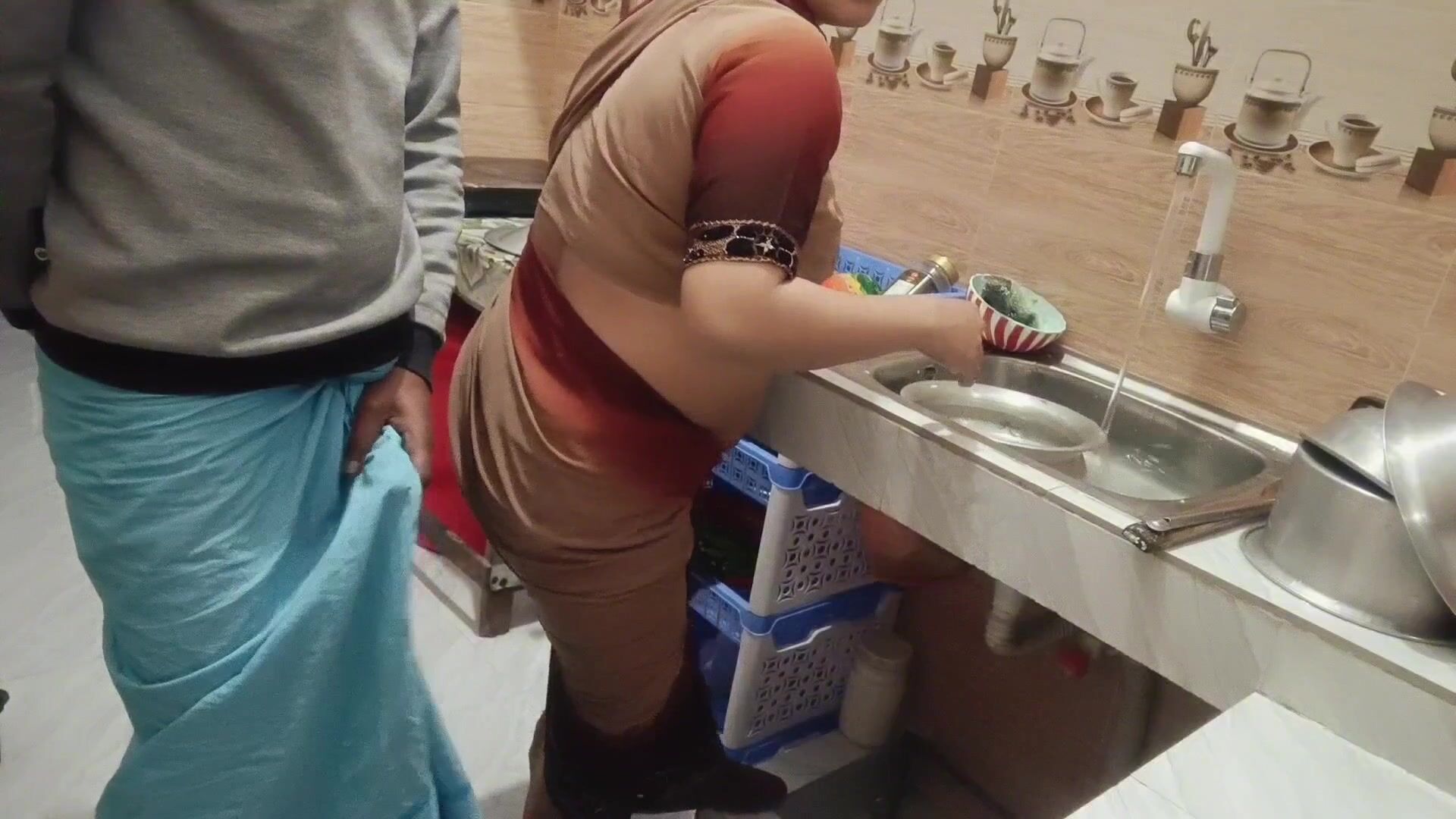 Fucking  in the kitchen with my new bhabhi's.