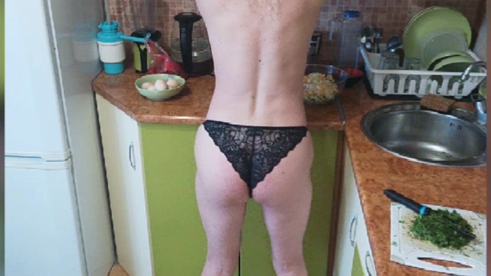 Stripping in the kitchen