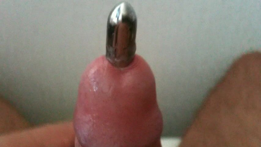 10mm urethral uncut penis FULL sounding - no tattoos yet and only the first penis-piercing (frenum)