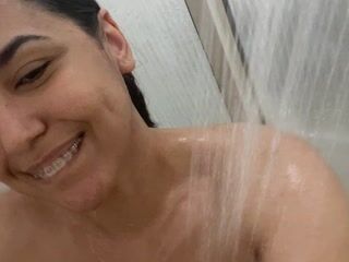 In shower