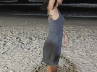 In beach ️