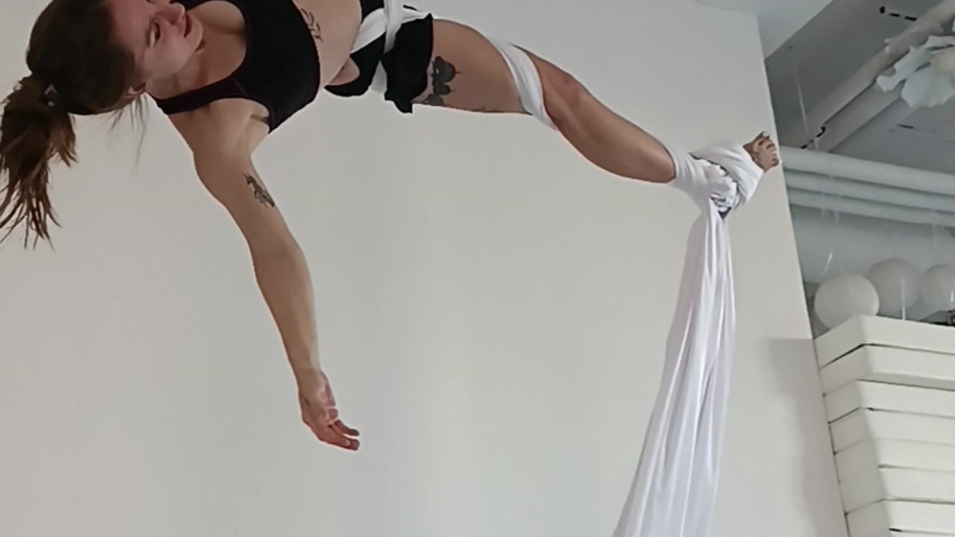 aerial silks splits etc :)