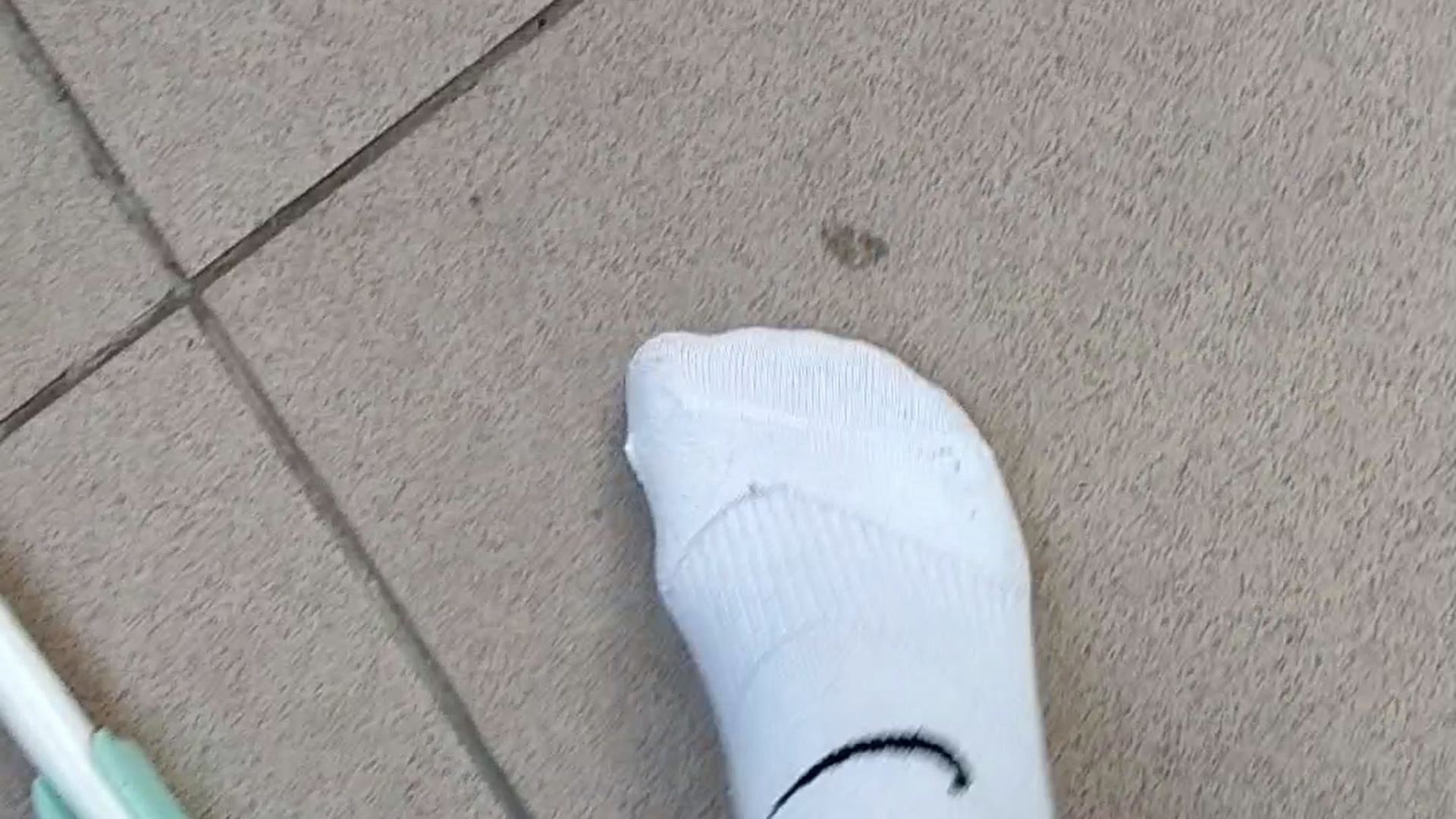 Making white sock dirty