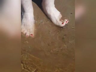 Feet in the river