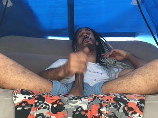 Smoking and Jerking In My Tent (4K)