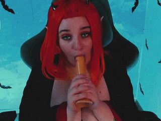 Succubus Cosplay - Dildo BJ