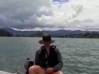 delicious masturbation in the boat