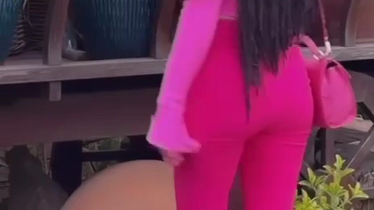 In pink