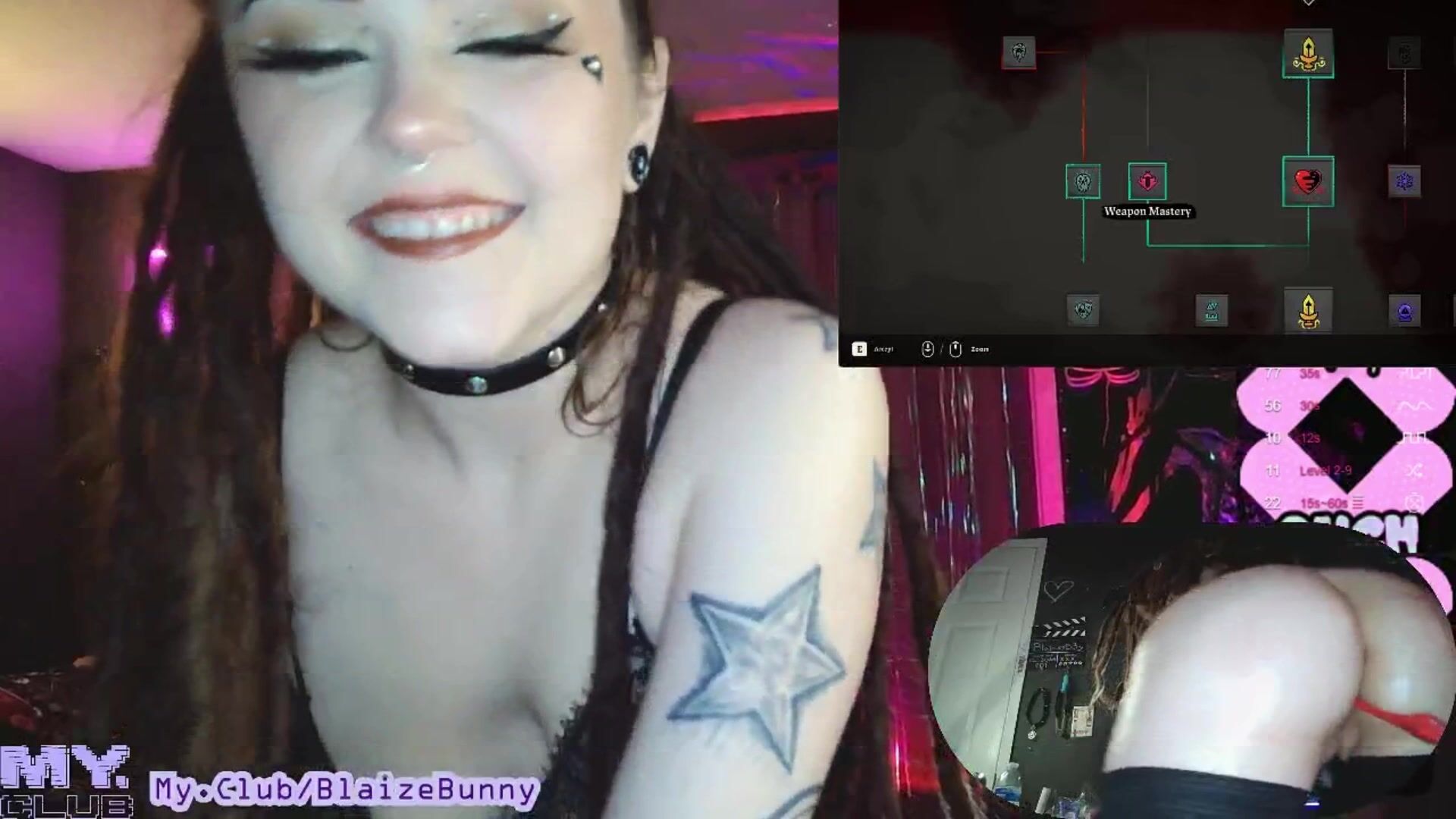 goth twerking slut spanks herself<3