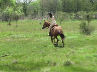 Riding Naked in Just Boots and a Hat