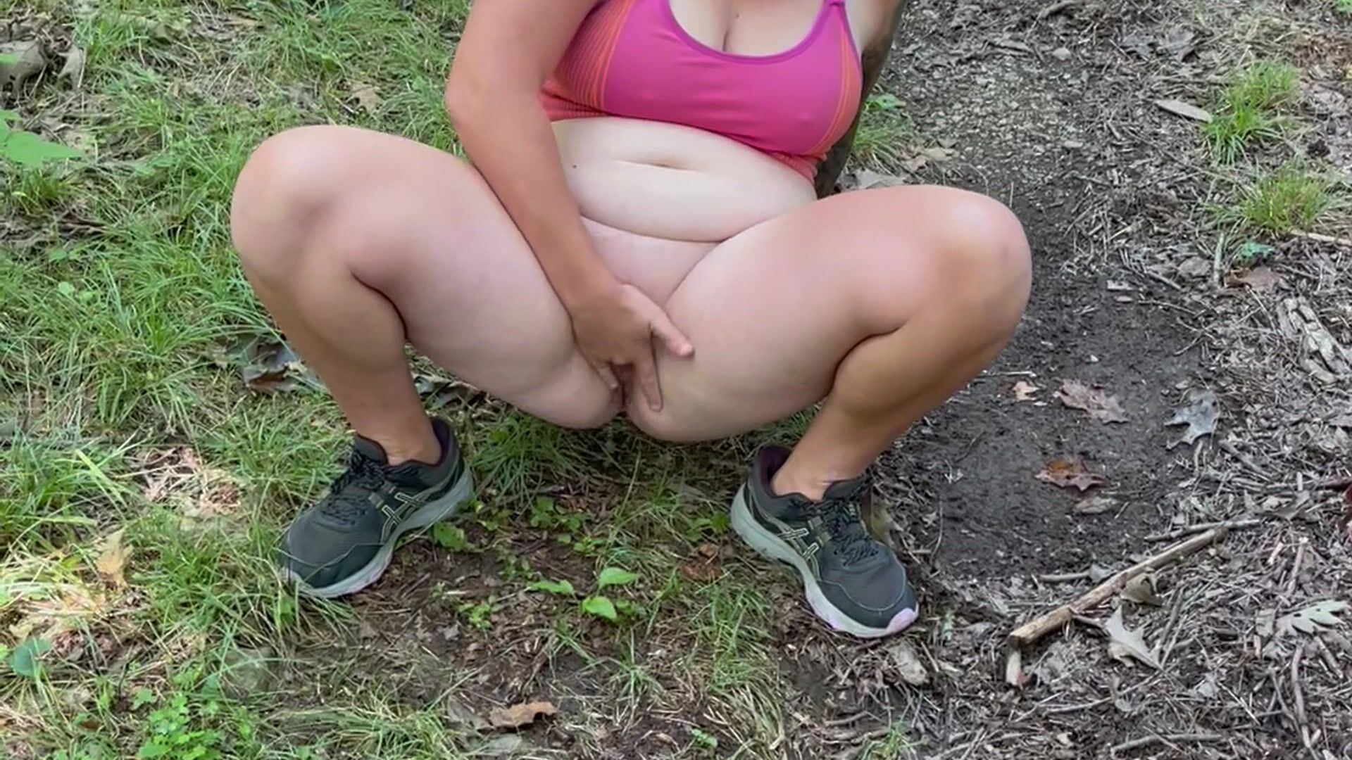 Squirt break while on a hike