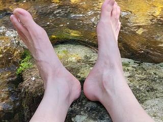 Feet in the river