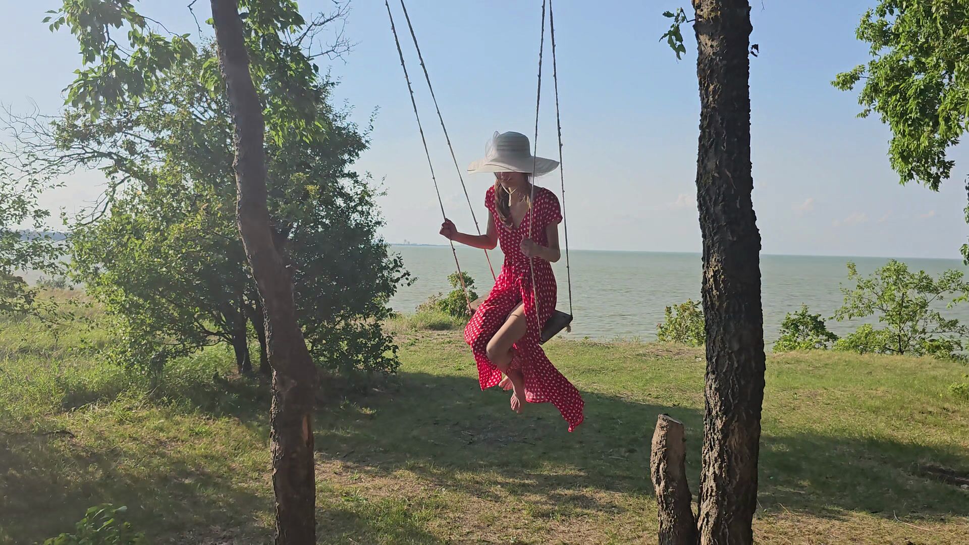 Ride on a swing