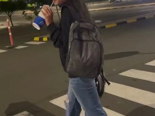 Walking naughty on the street - video by Alhanna_ cam model
