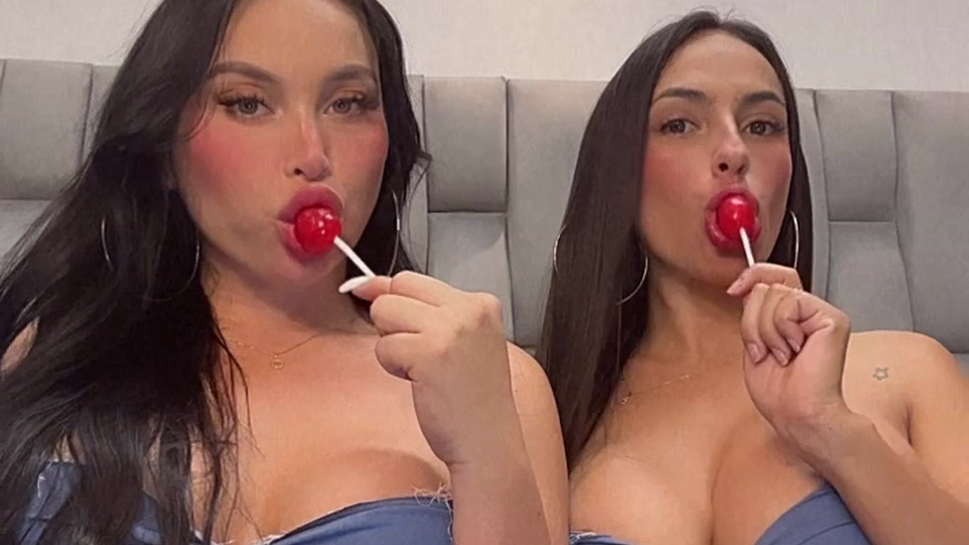 Sucking lollipop