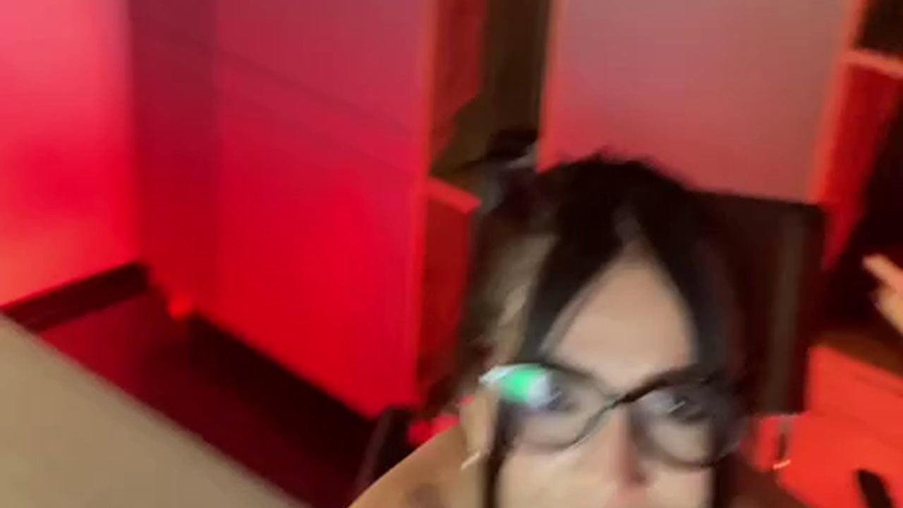 Amazing squirt and CUM from a horny girl with glasses