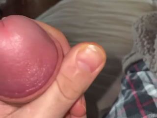 Rubbing my huge hard dick with an awesome cumshot!!