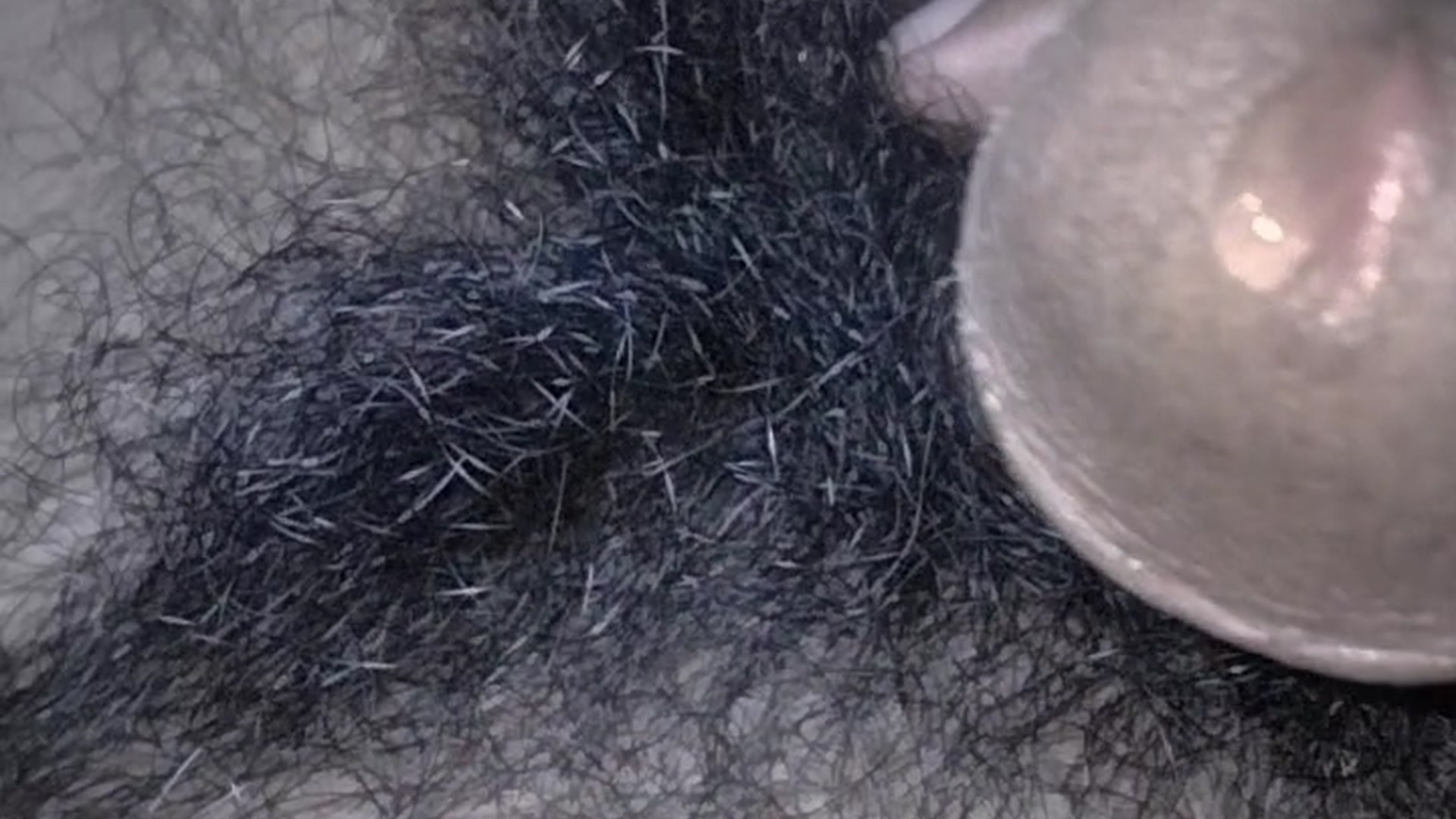 Big hairy cock rubbing hard