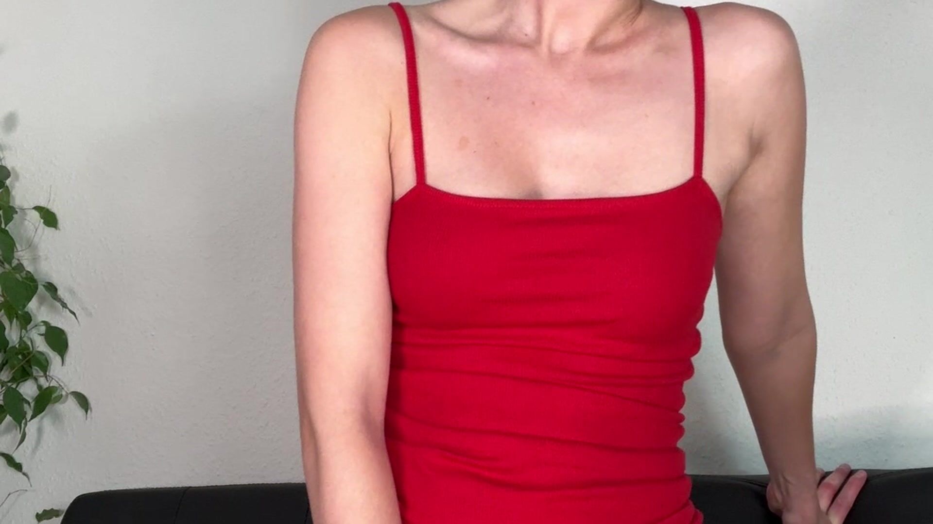 Riding Dildo in my red Dress